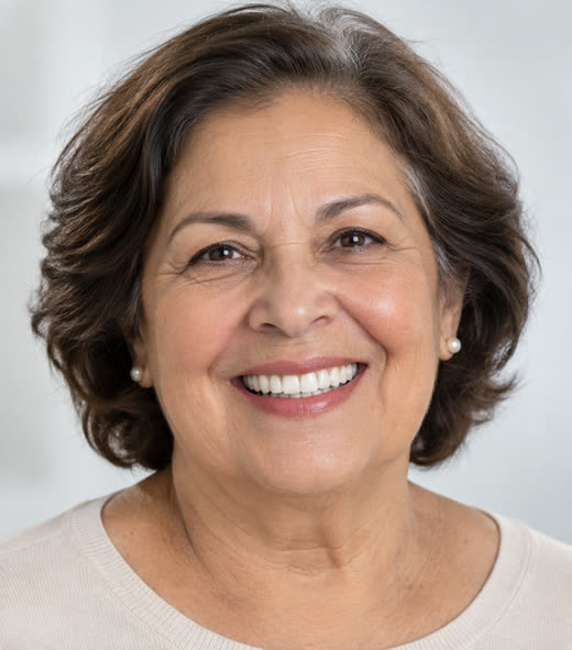 Depois: sorriso completo com prótese protocolo